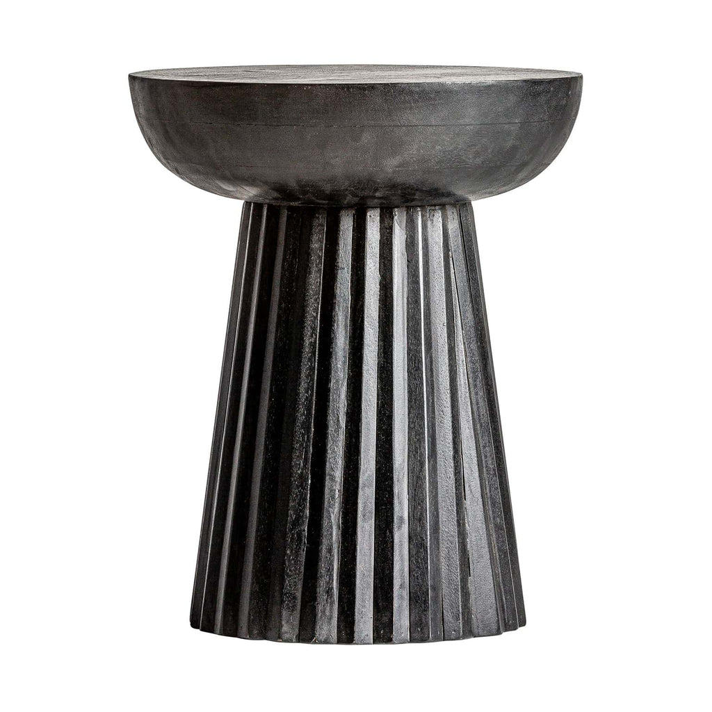 Design Beistelltisch aus Mangoholz in Schwarz - Maison Oudh