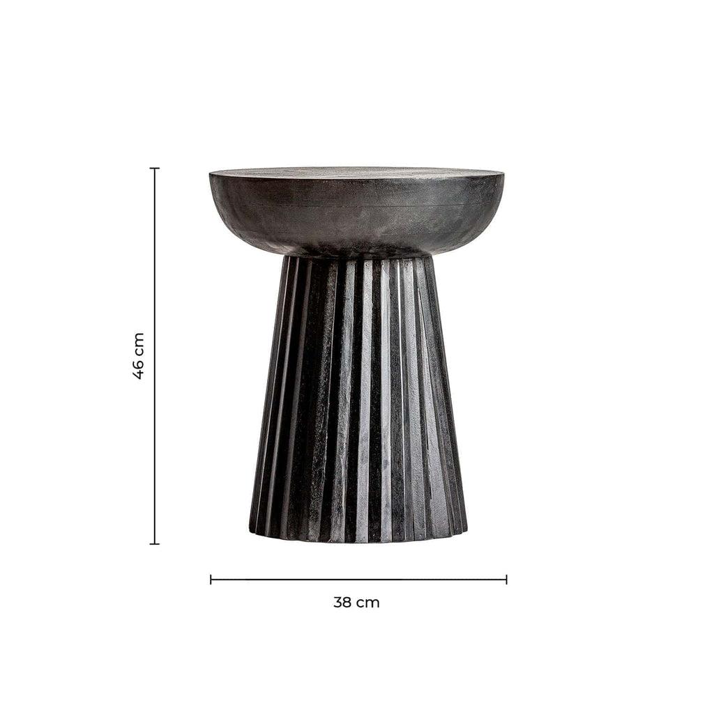 Design Beistelltisch aus Mangoholz in Schwarz - Maison Oudh