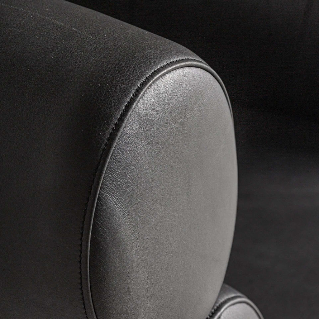 Designer Contemporary Leder-Sessel in Schwarz - Maison Oudh