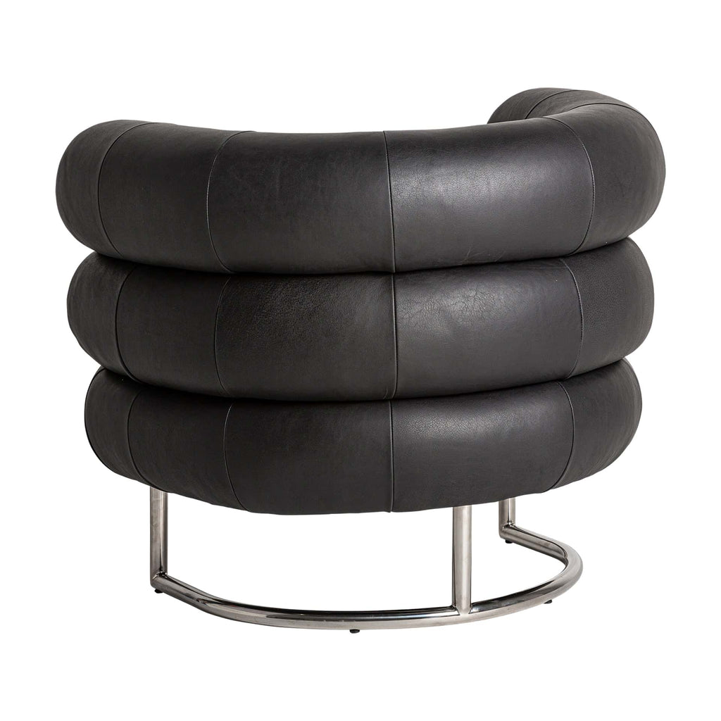 Designer Contemporary Leder-Sessel in Schwarz - Maison Oudh