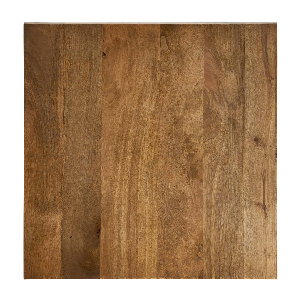 Eckiger Bartisch aus Mangoholz kombiniert mit Gold - Maison Oudh