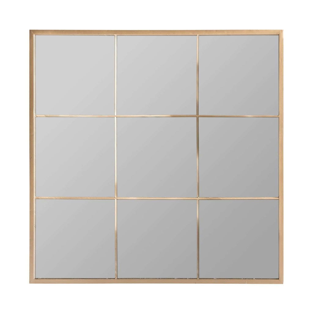 Eckiger Spiegel in Gold - Maison Oudh