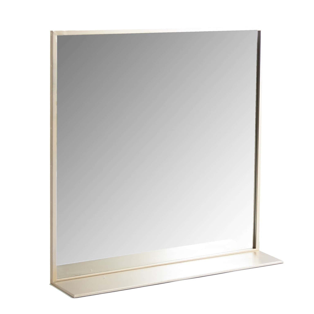 Eckiger Spiegel in Gold mit einer Ablage im Art Deco Stil - Maison Oudh