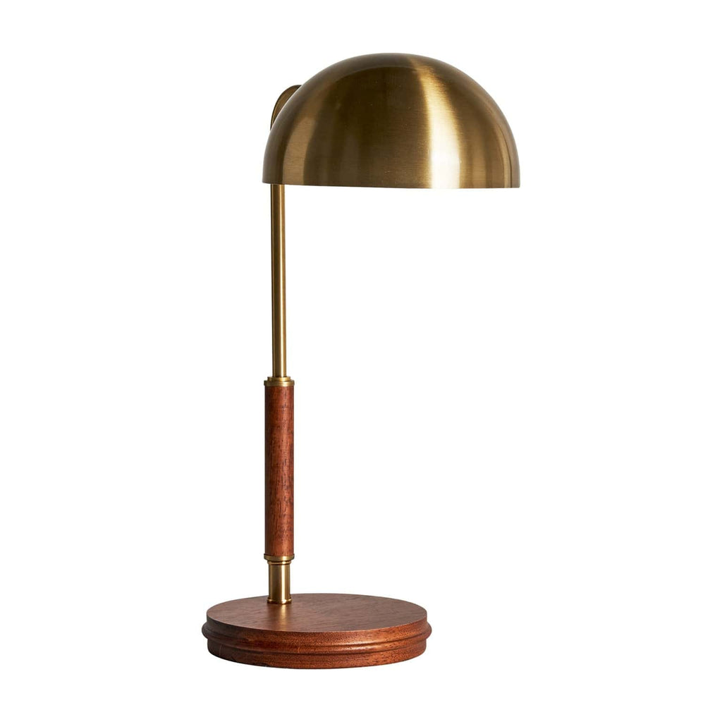 Art Deco Tischlampe mit goldfarbenem Fuß und organisch geformtem weißem Glaslampenschirm
