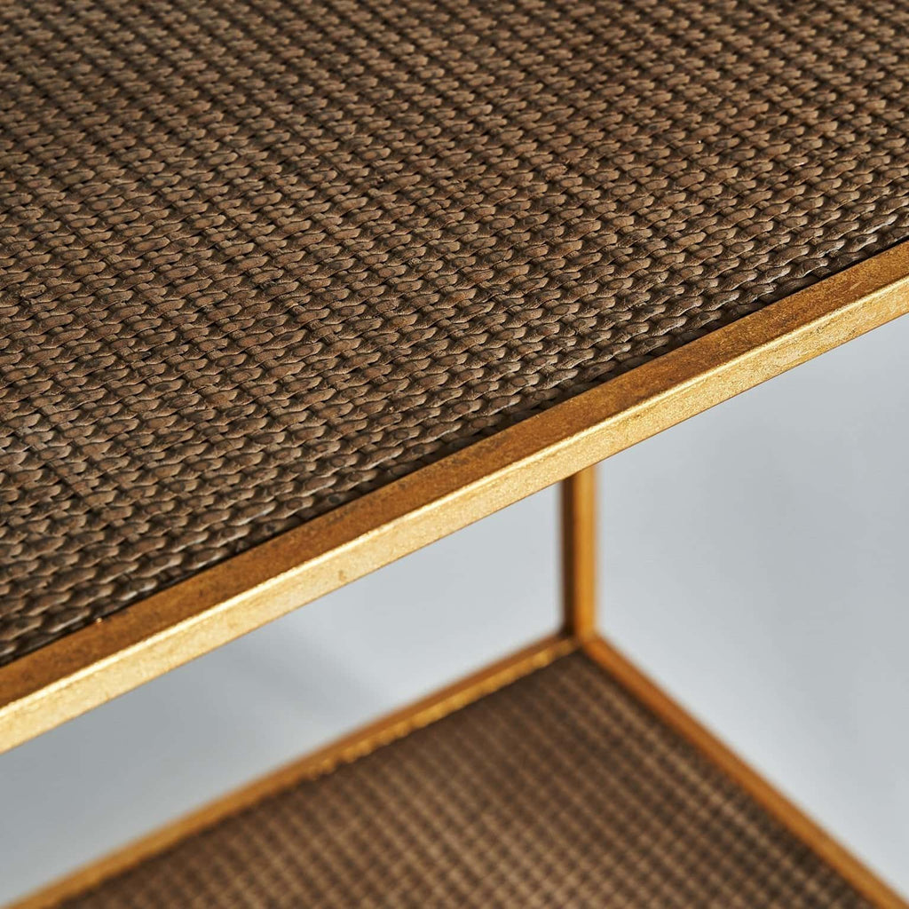 Goldener Beistelltisch aus Eisen - Maison Oudh