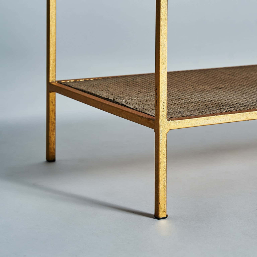 Goldener Beistelltisch aus Eisen - Maison Oudh