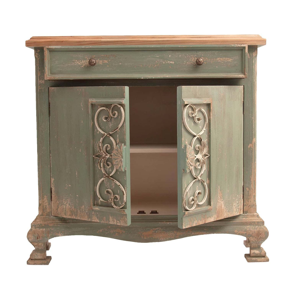 Graue Kommode aus Tannenholz - Maison Oudh
