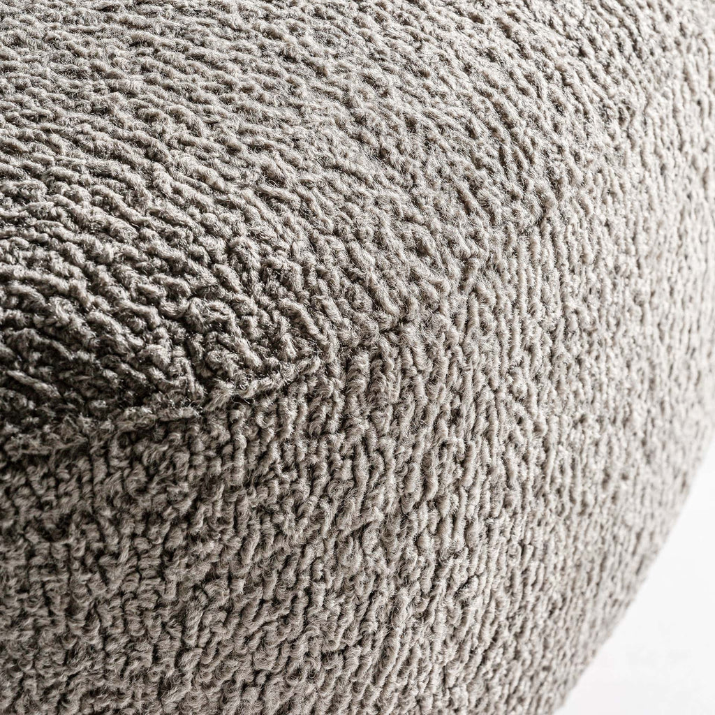 Grauer Bouclé Sessel aus Kiefernholz - Maison Oudh