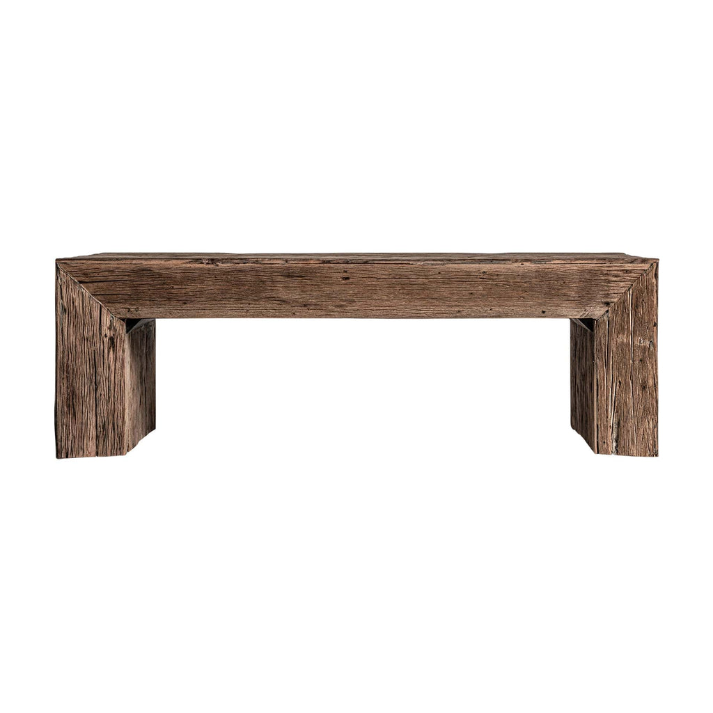 Grosser Couchtisch Unikat aus recyceltem Holz hergestellt in Handarbeit - Maison Oudh