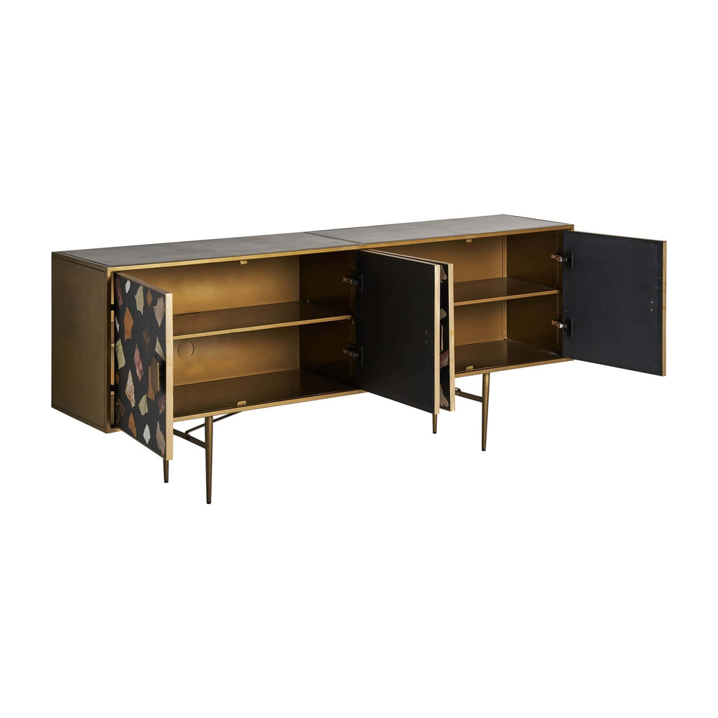Grosses Sideboard mit einer dekorativen Front aus Terrazzo - Maison Oudh