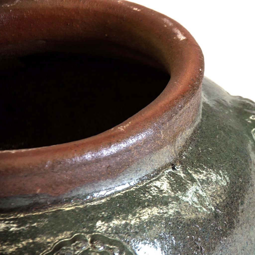 Grüne Amphore aus Keramik - Maison Oudh