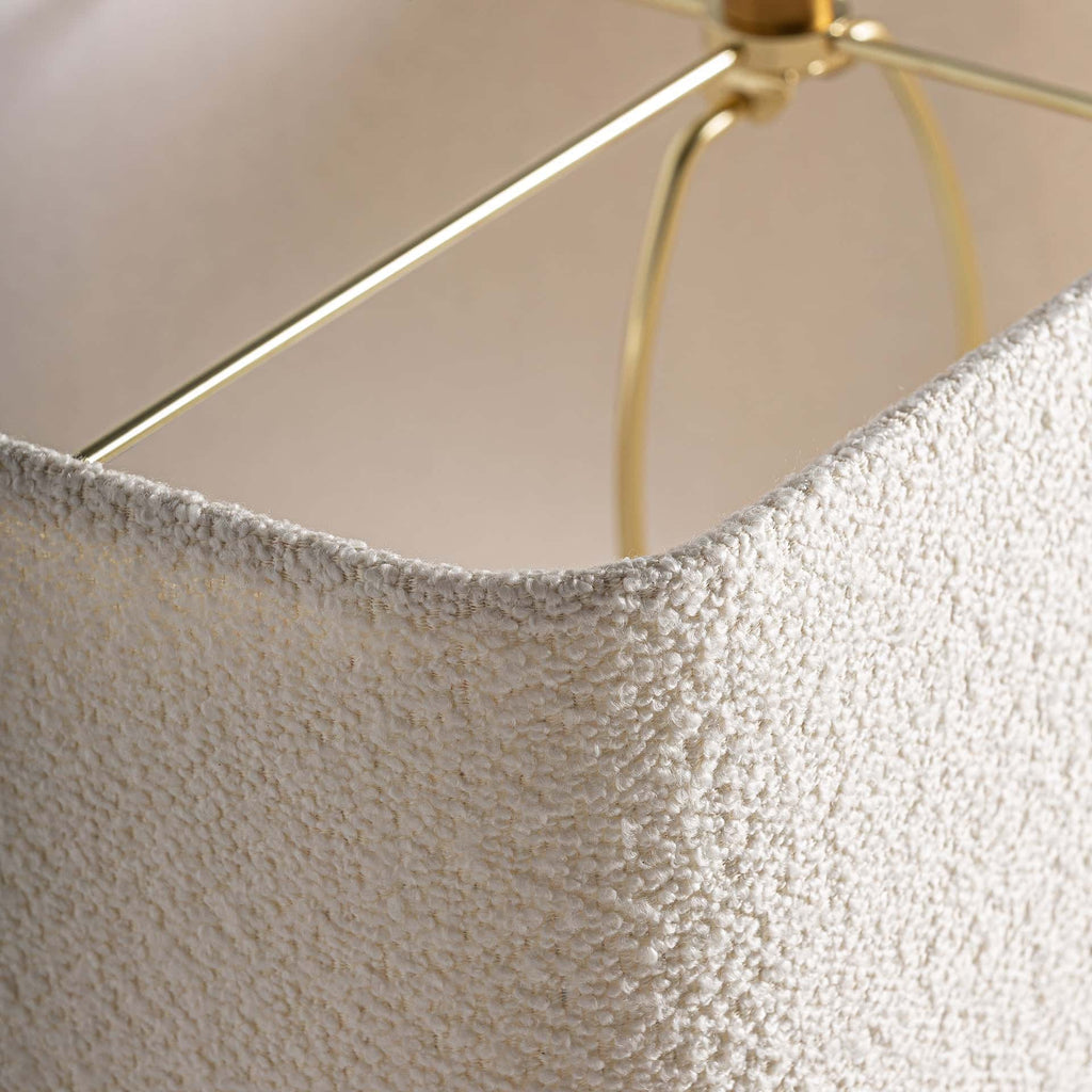 Handgefertigte Klassische Tischlampe - Marmor in Beige & Eisen - Maison Oudh