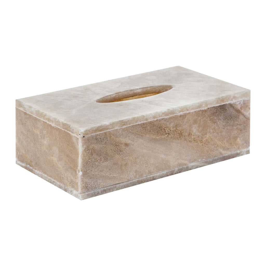 Handgefertigte Kosmetikbox in Beige aus Onyx - Maison Oudh