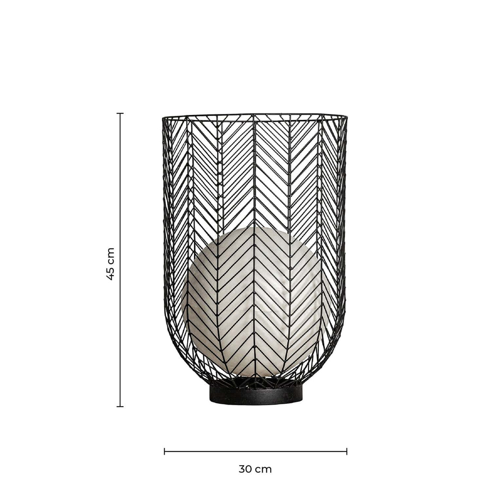 Handgefertigte schwarze Stehleuchte Plissè aus Metall designed by José Manuel Ferrero - Estudi{H}ac fame - small - Maison Oudh