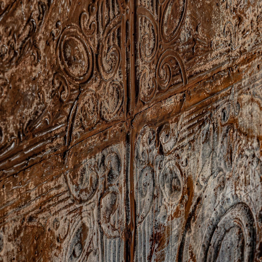 Handgefertigte Wandkunst Unikat aus Mangoholz mit Verzierungen - Maison Oudh