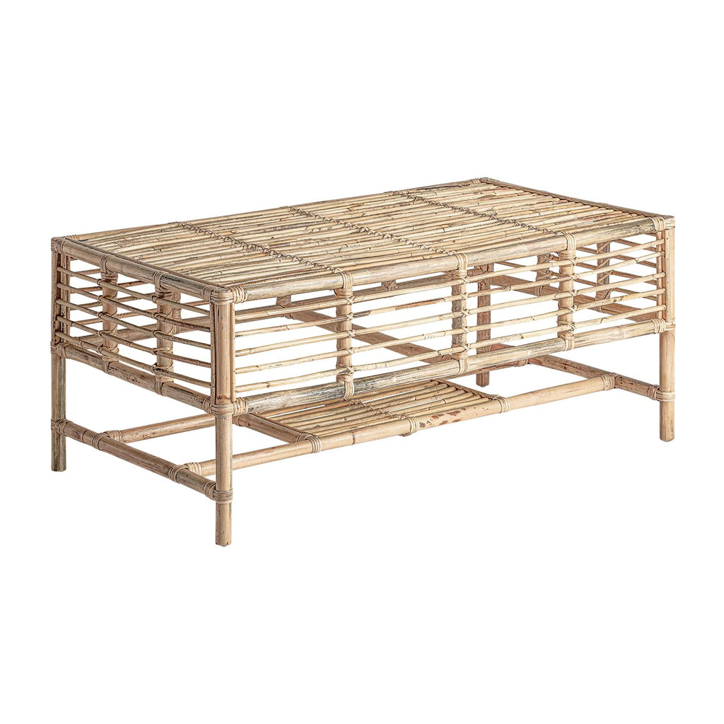 Handgefertigter Couchtisch aus Rattan - Maison Oudh