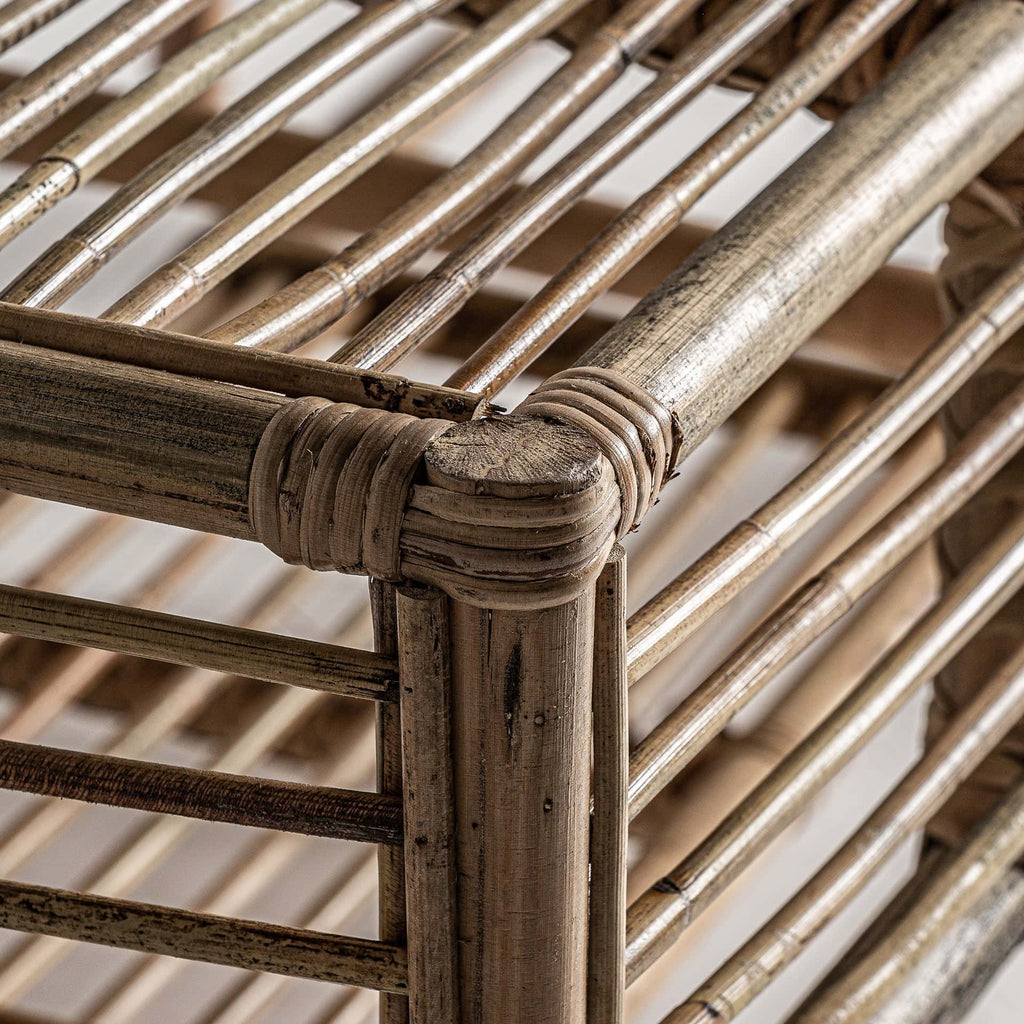 Handgefertigter Couchtisch aus Rattan - Maison Oudh