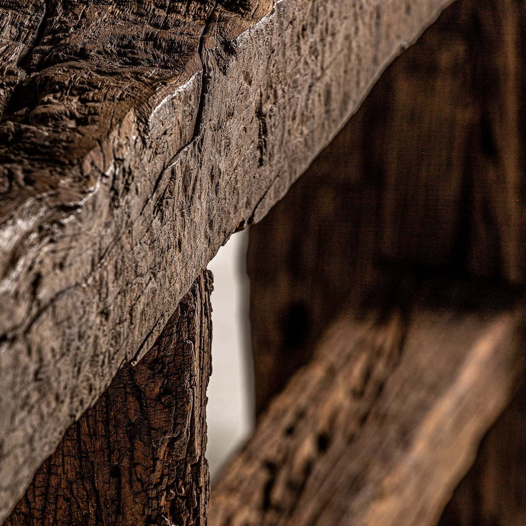 Handgefertigter Konsolentisch im Ethno-Look: Ein Unikat aus recyceltem Mangoholz - Maison Oudh