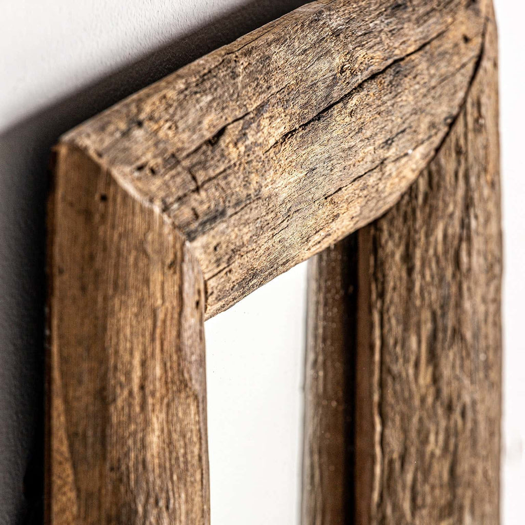 Handgefertigter Spiegel Unikat aus Mangoholz - Maison Oudh
