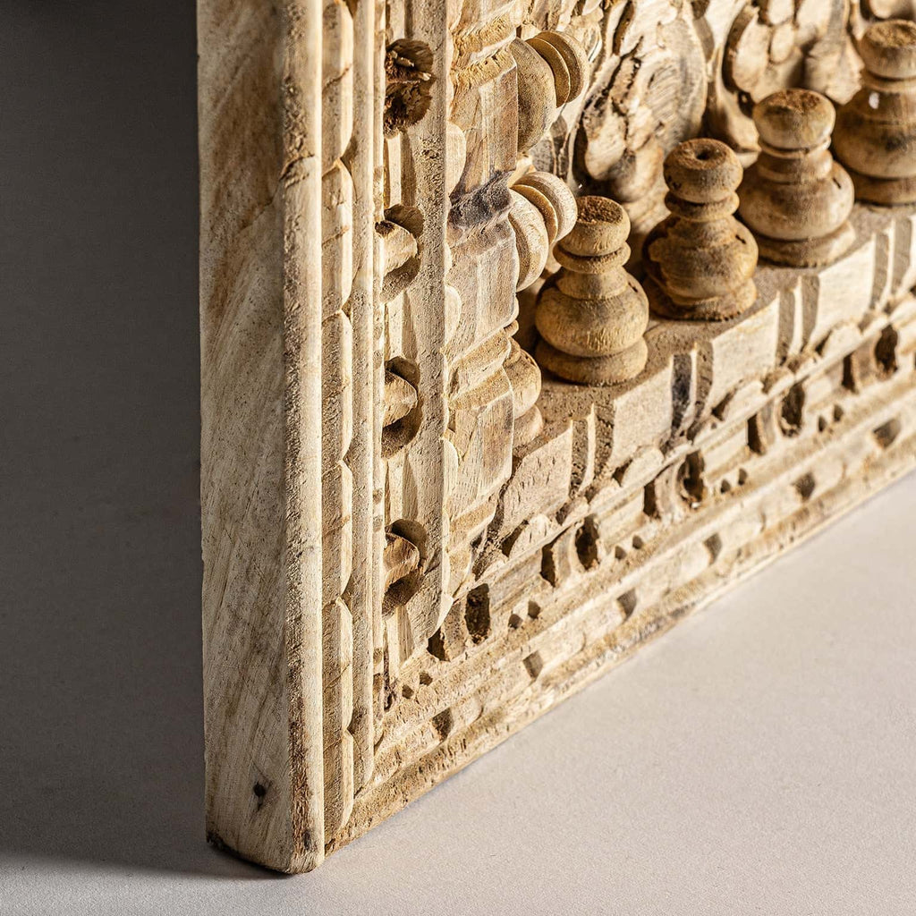 Handgefertigter Spiegel Unikat aus Mangoholz - Maison Oudh