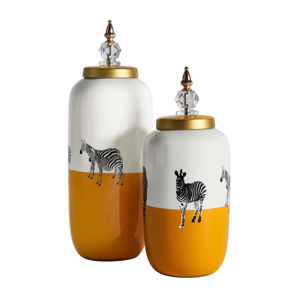 Keramikvase verziert mit Zebras - Maison Oudh