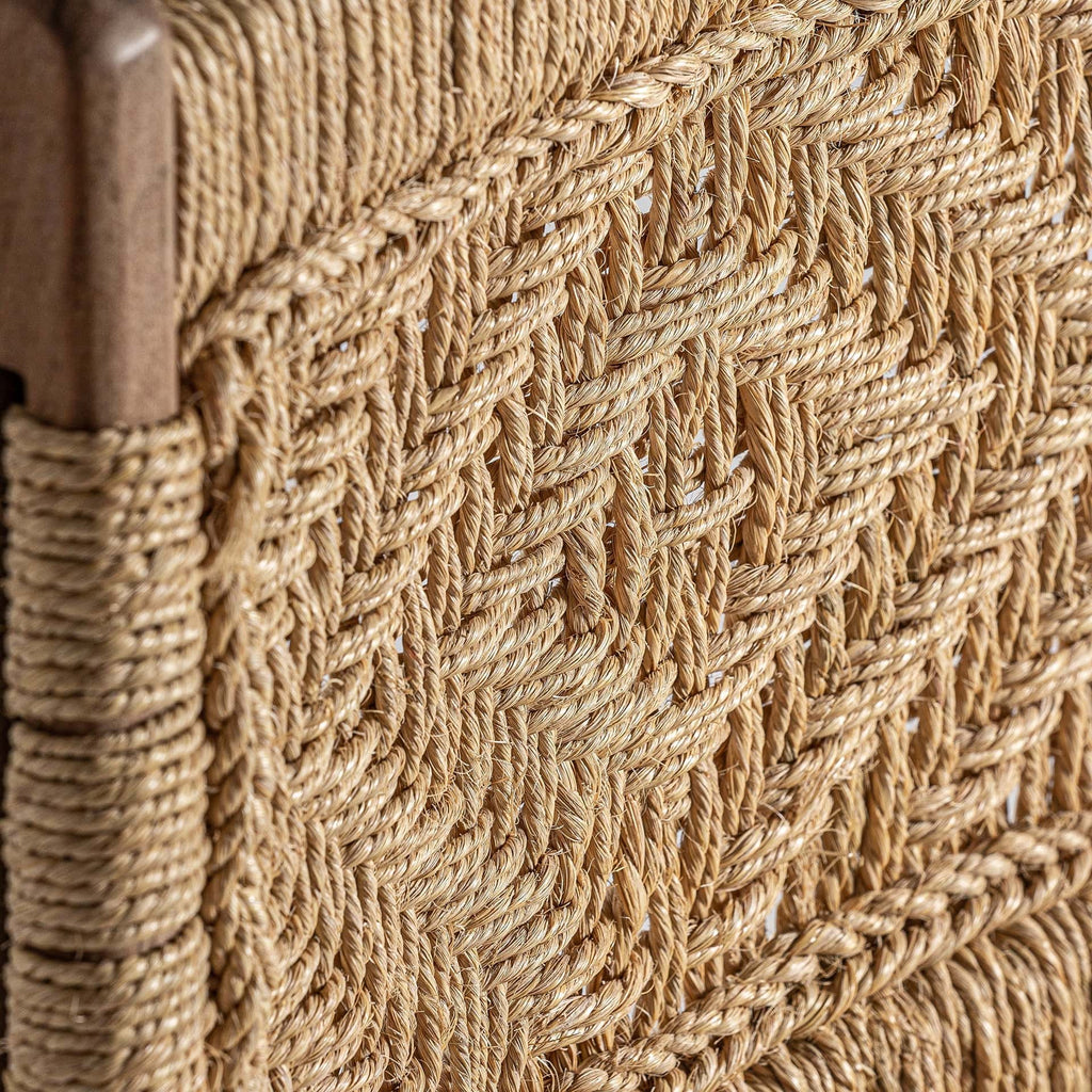 Kolonial Stuhl aus Mangoholz und Jute - Maison Oudh
