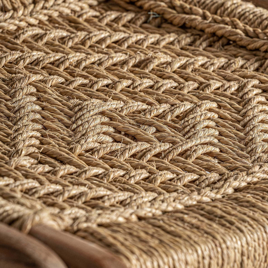 Kolonial Stuhl aus Mangoholz und Jute - Maison Oudh