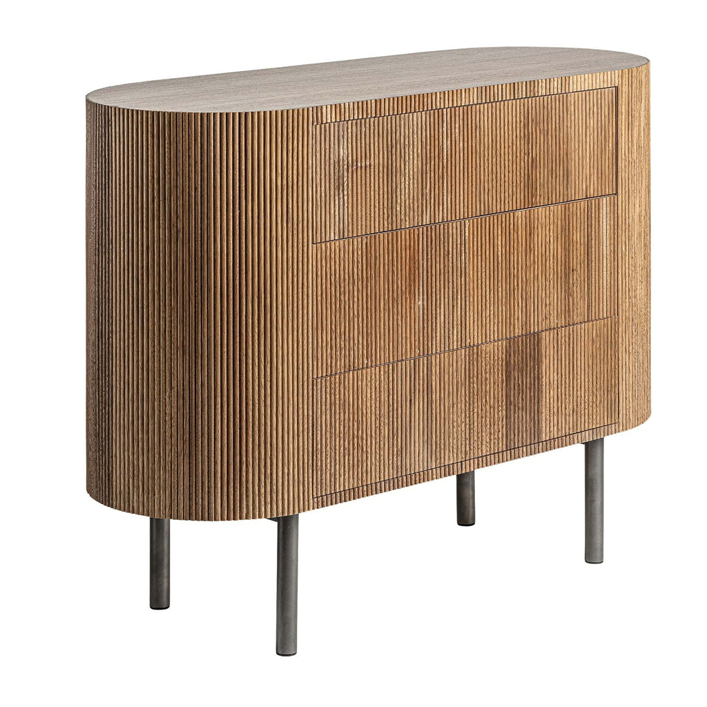 Kommode aus Tannenholz mit drei Schubladen - Maison Oudh