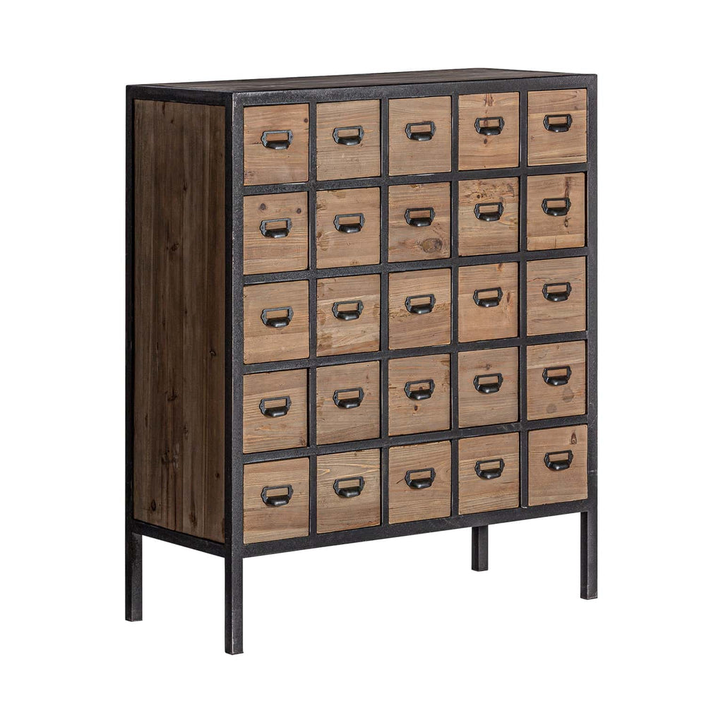 Kommode aus Ulmenholz mit vielen Schubladen im Industrial Stil - Maison Oudh