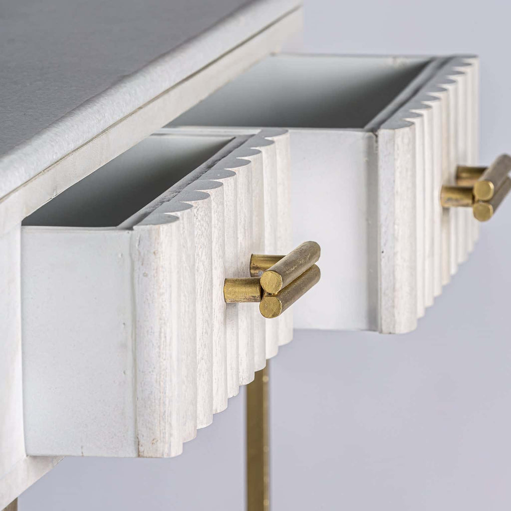 Konsole aus Mangoholz mit zwei Schubladen - Maison Oudh