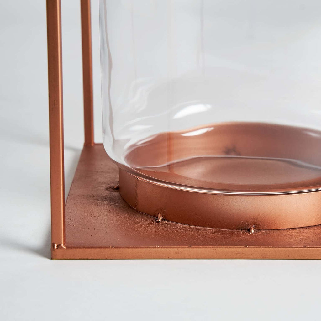 Laterne in Kupfer kombiniert mit Glas - Maison Oudh