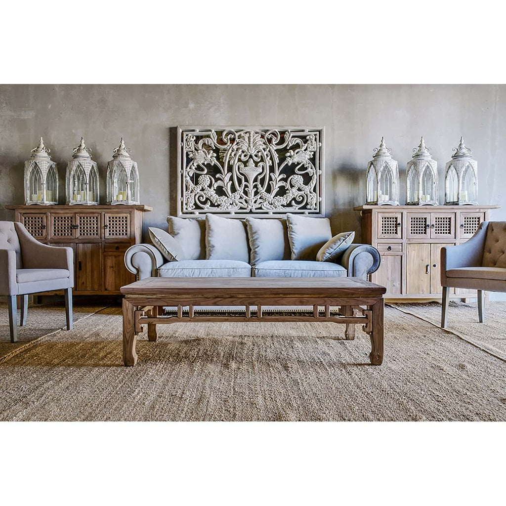 Laterne in Off White aus Eisen im Provence Stil - Maison Oudh
