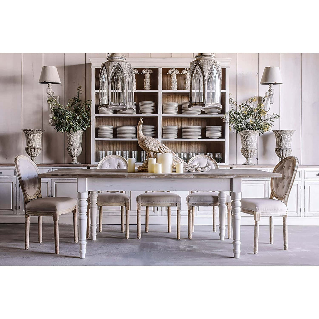 Laterne in Off White aus Eisen im Provence Stil - Maison Oudh