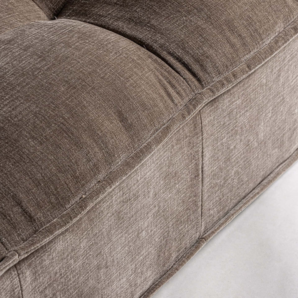 Modulares Loungesofa in Beige & Braun aus Leinen inklusive Kissen - Maison Oudh
