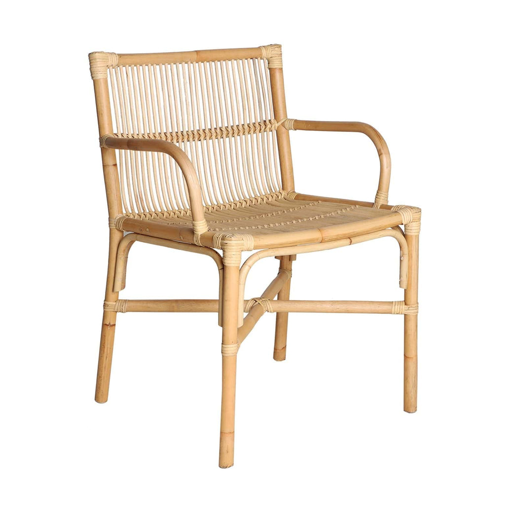 Naturfarbener Sessel aus Rattan 