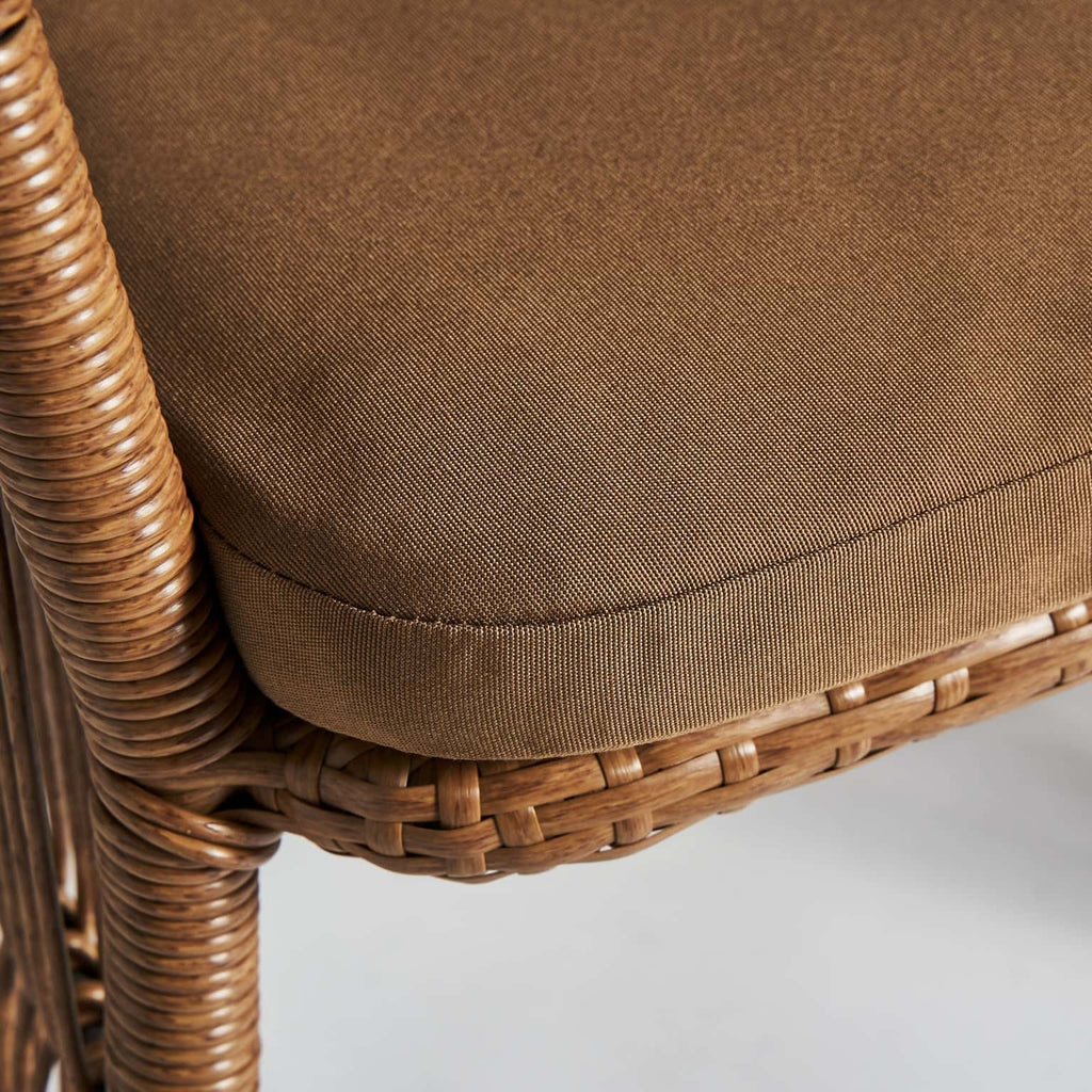 Rattansessel in Natur mit Polsterkissen - Maison Oudh