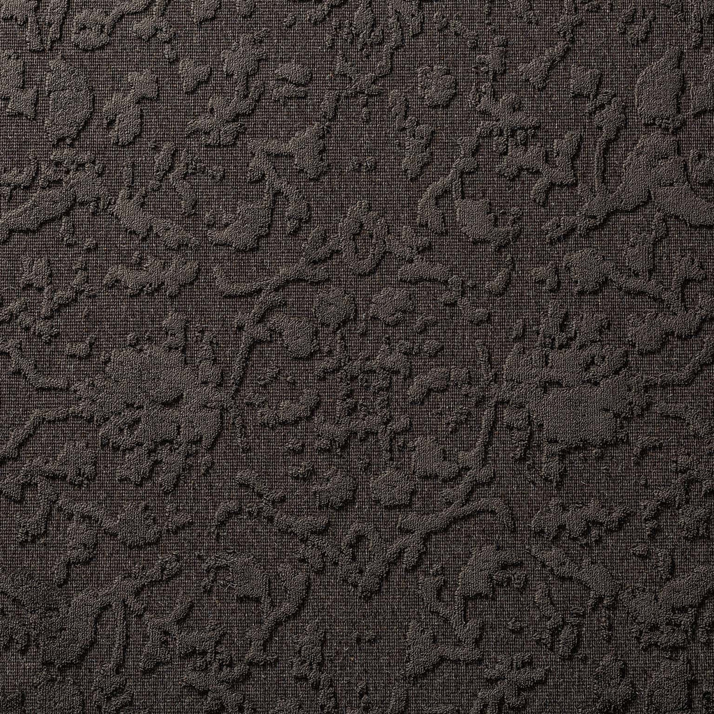 Rechteckiger Klassischer Viskose-Teppich in Edelschwarz - Maison Oudh