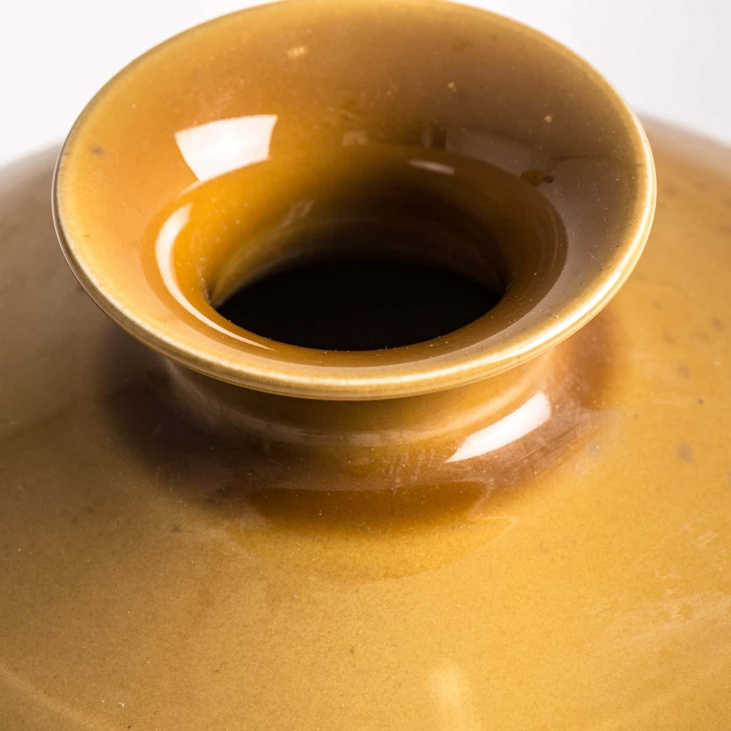 Runde Keramikvase in Senf - Maison Oudh
