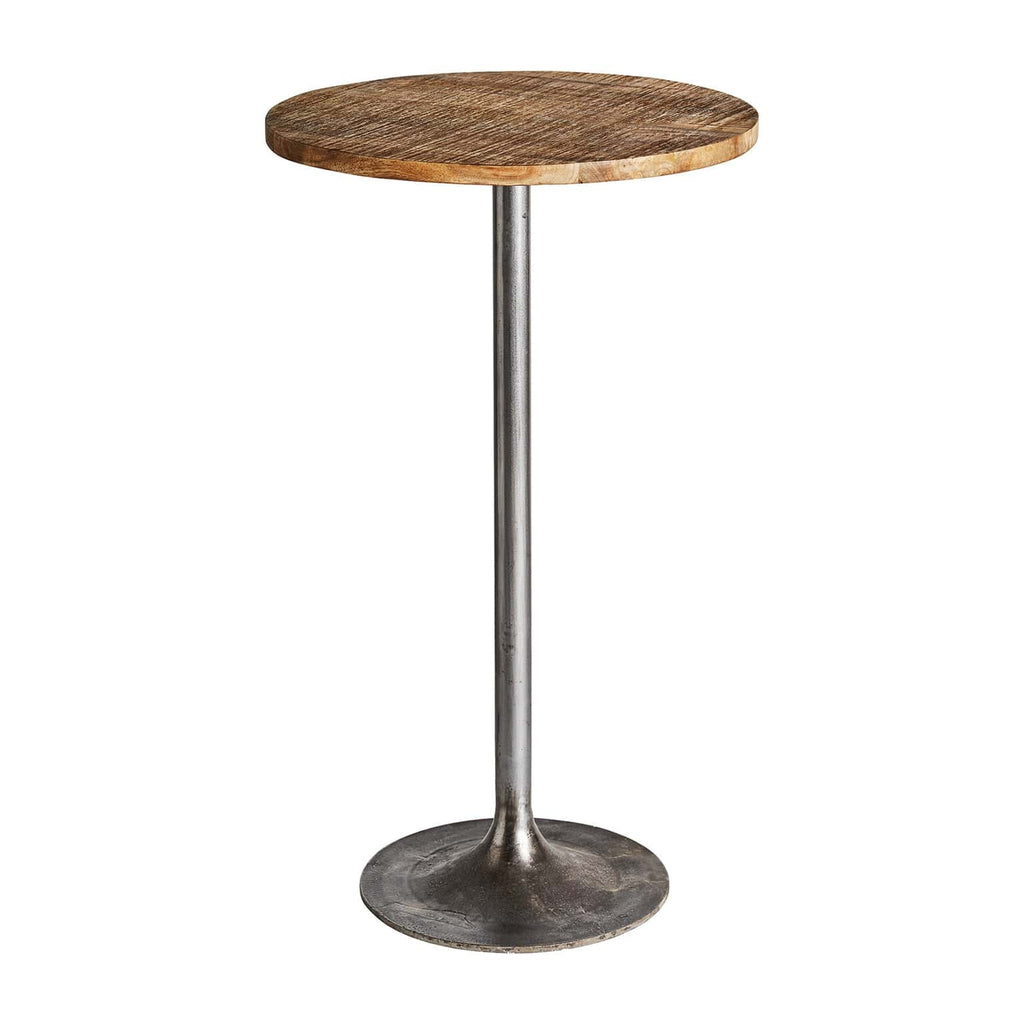 Runder Bartisch aus Mangoholz im Vintage Style - Maison Oudh
