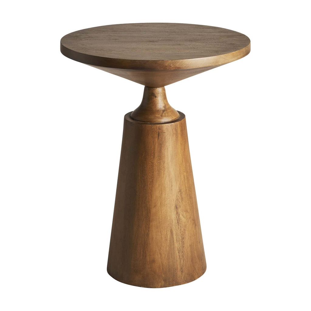 Runder Beistelltisch aus Kiefernholz - Maison Oudh