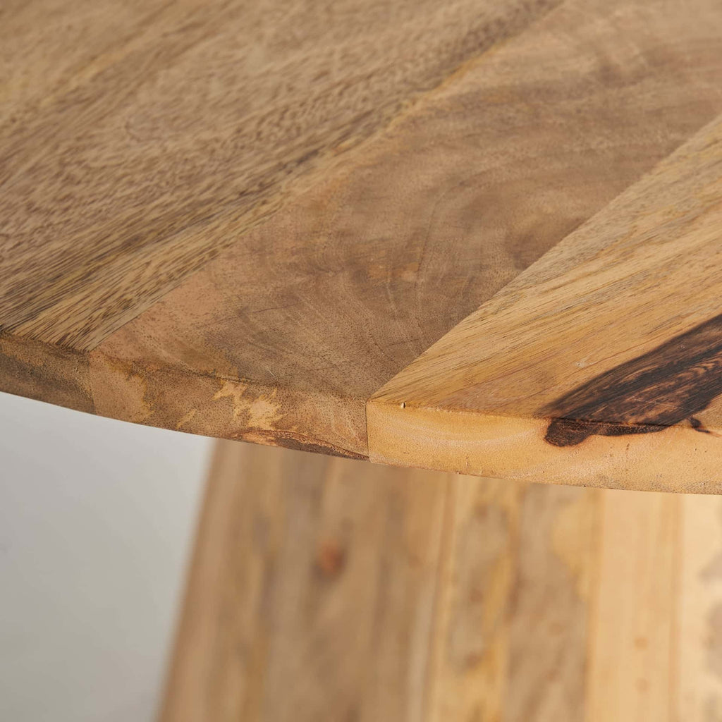 Runder Esstisch aus Mangoholz - Maison Oudh