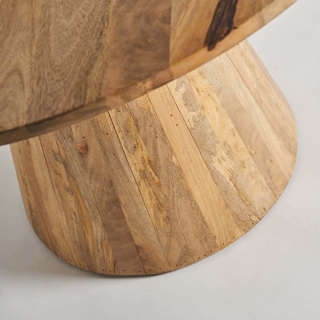 Runder Esstisch aus Mangoholz - Maison Oudh