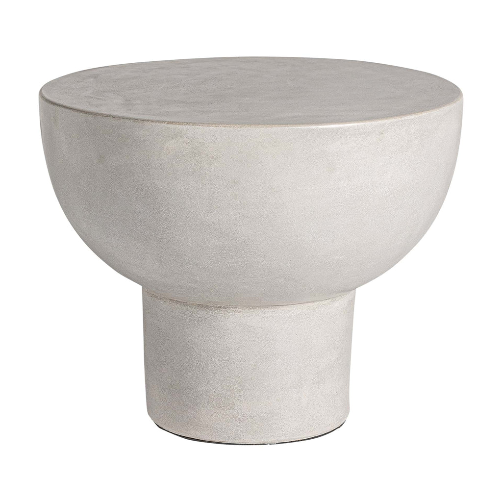 Runder grauer Beistelltisch aus Beton im Contemporary Stil - Maison Oudh
