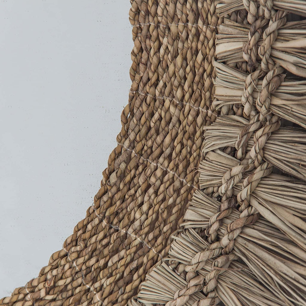 Runder Spiegel aus Tropenholz im Ethnic Design - Maison Oudh