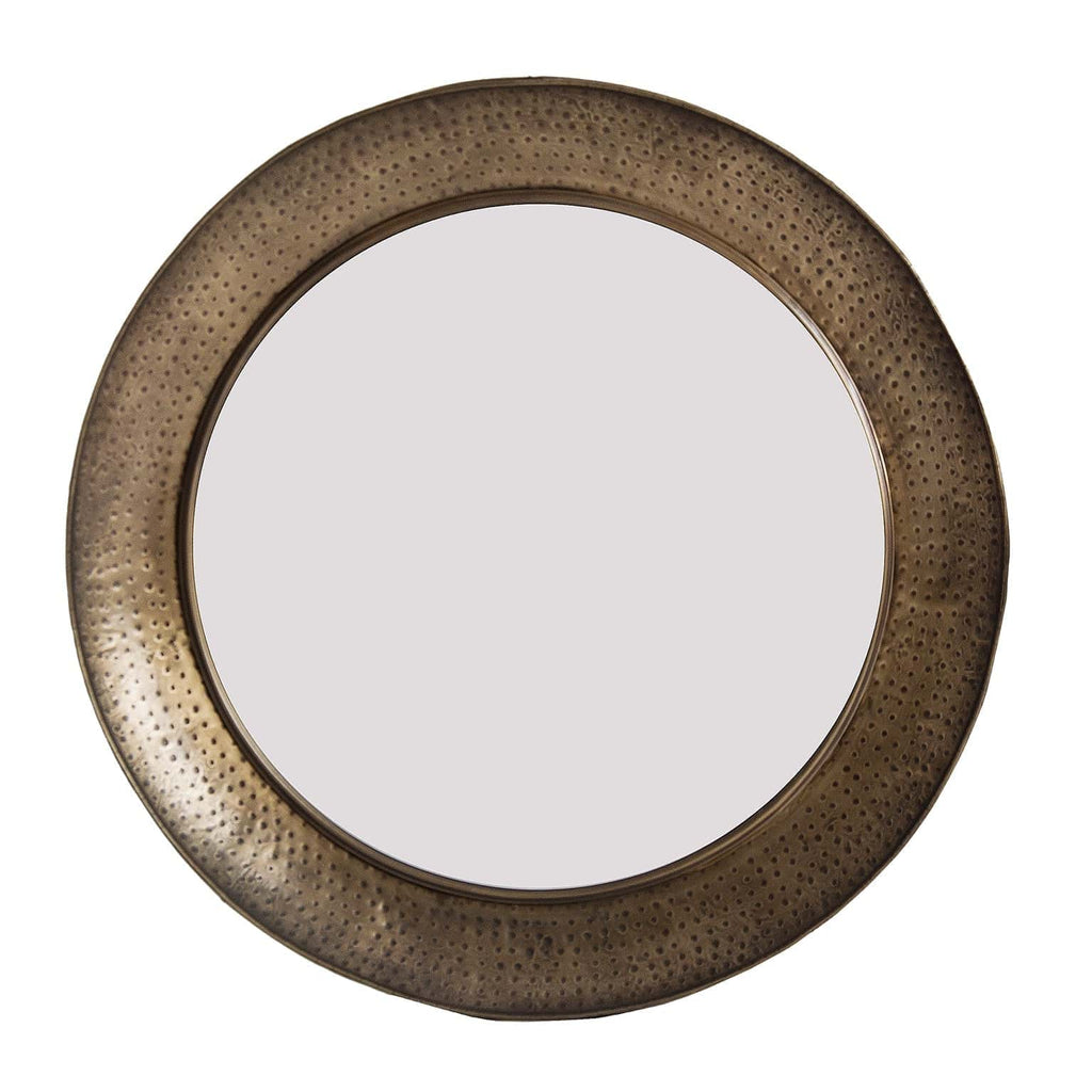 Runder Spiegel in Gold aus Messing - Maison Oudh