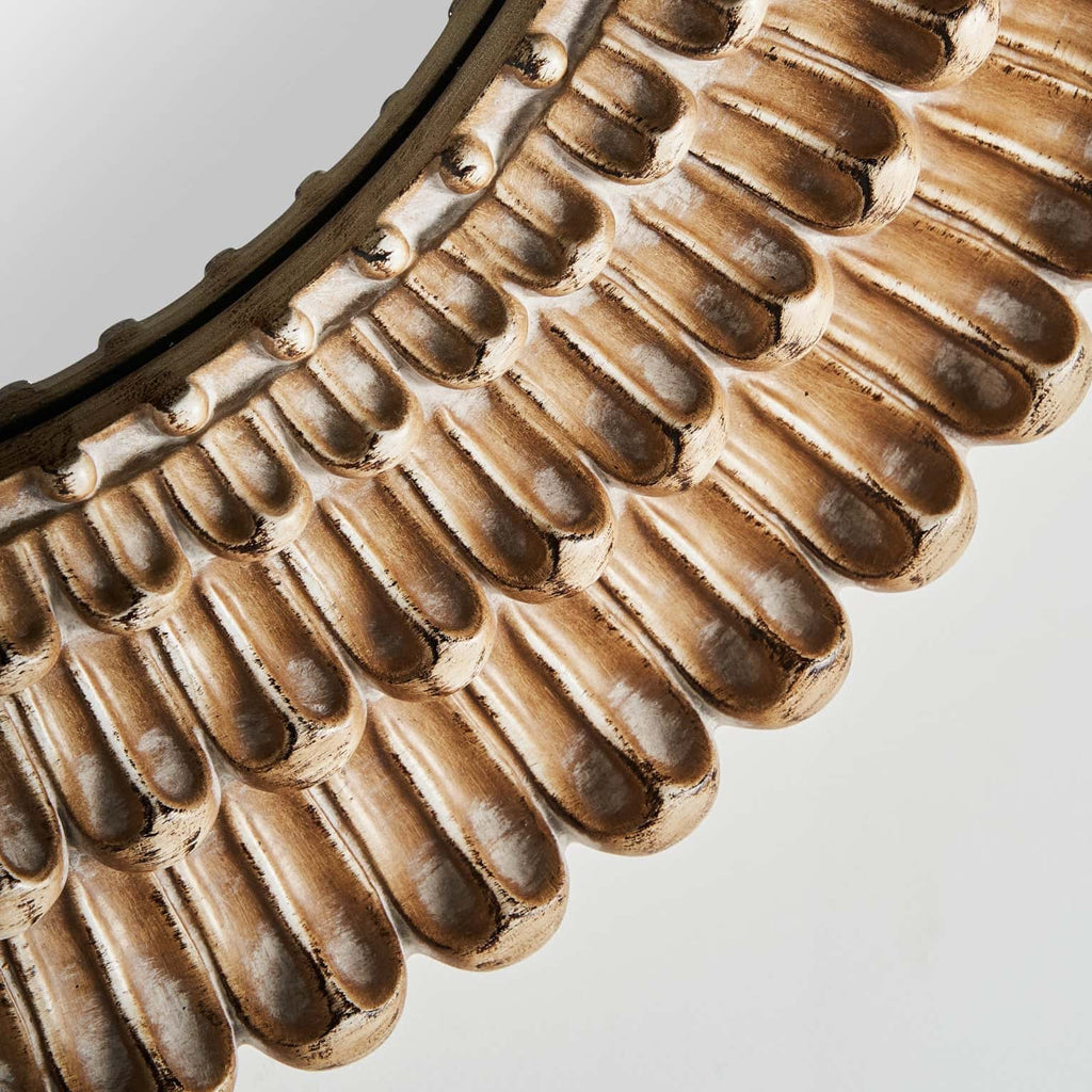 Runder Spiegel in Gold im Art Deco Stil - Maison Oudh