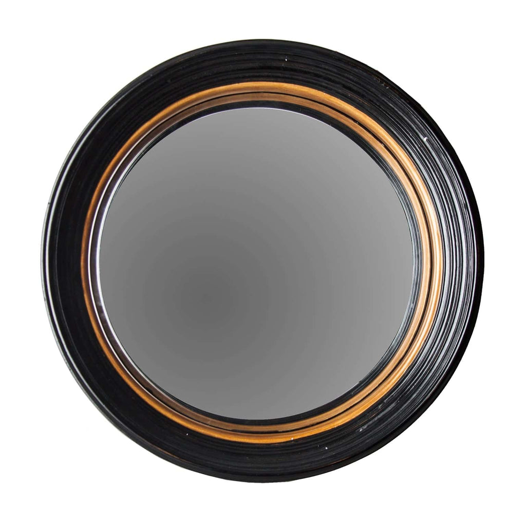 Runder Spiegel in Schwarz / Gold - Maison Oudh