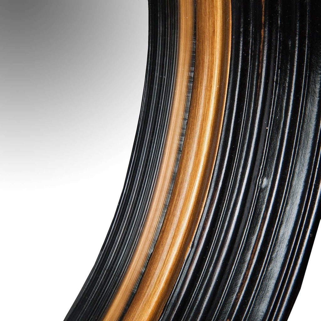 Runder Spiegel in Schwarz und Gold - Maison Oudh