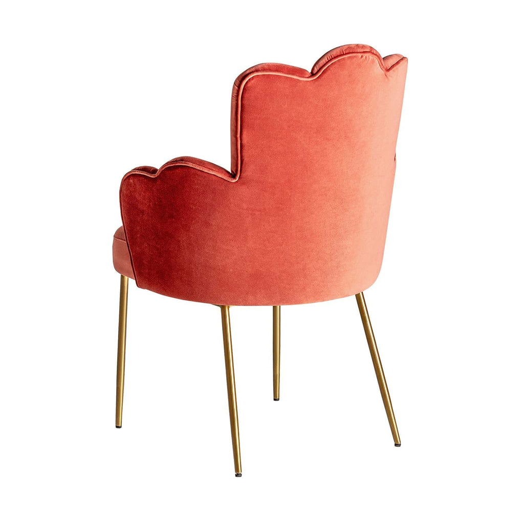 Samtstuhl mit goldenen Beinen im Art Deco Design - Maison Oudh
