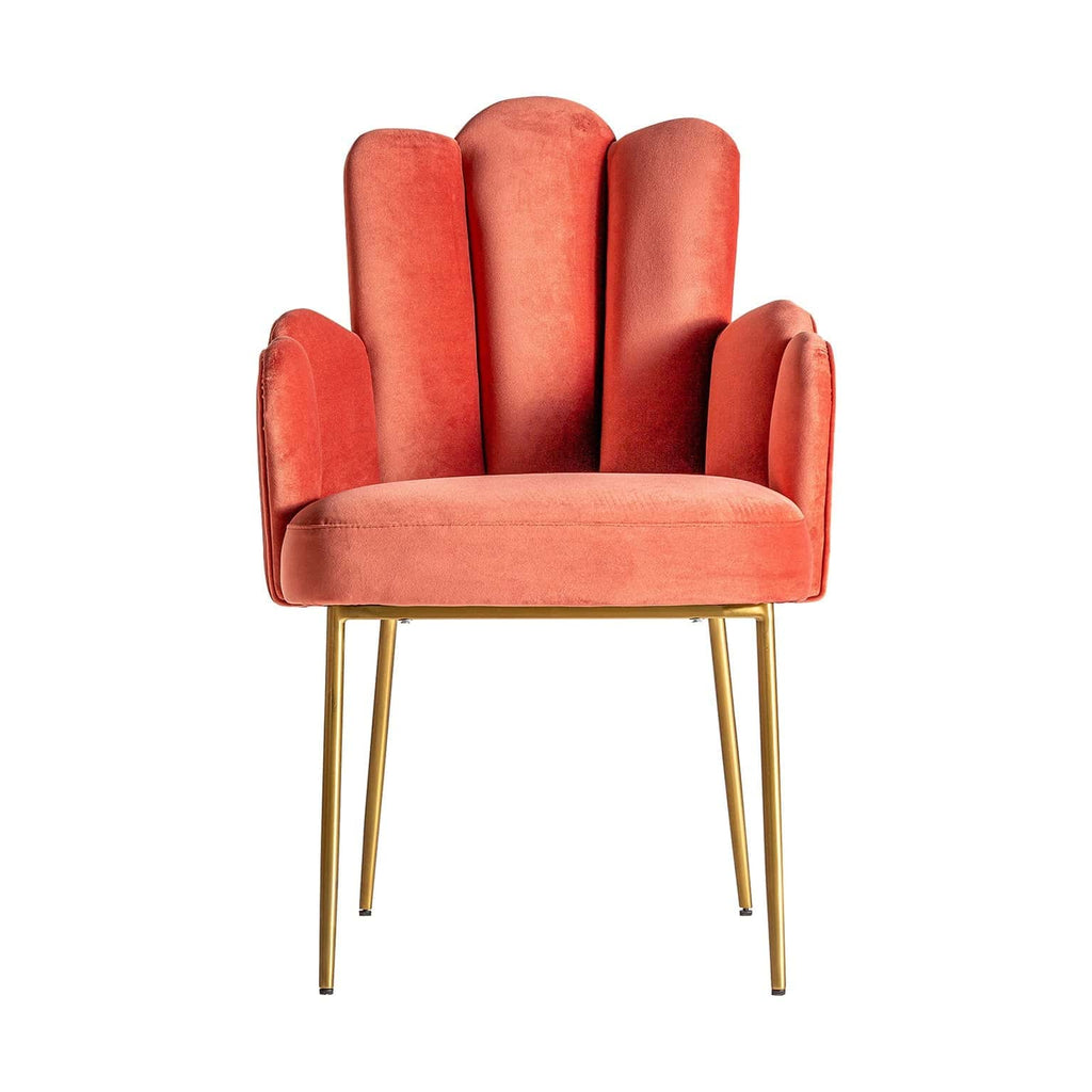 Samtstuhl mit goldenen Beinen im Art Deco Design - Maison Oudh